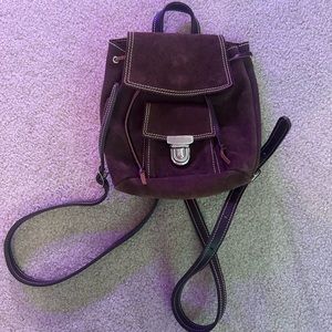 Roots Canada suede backpack